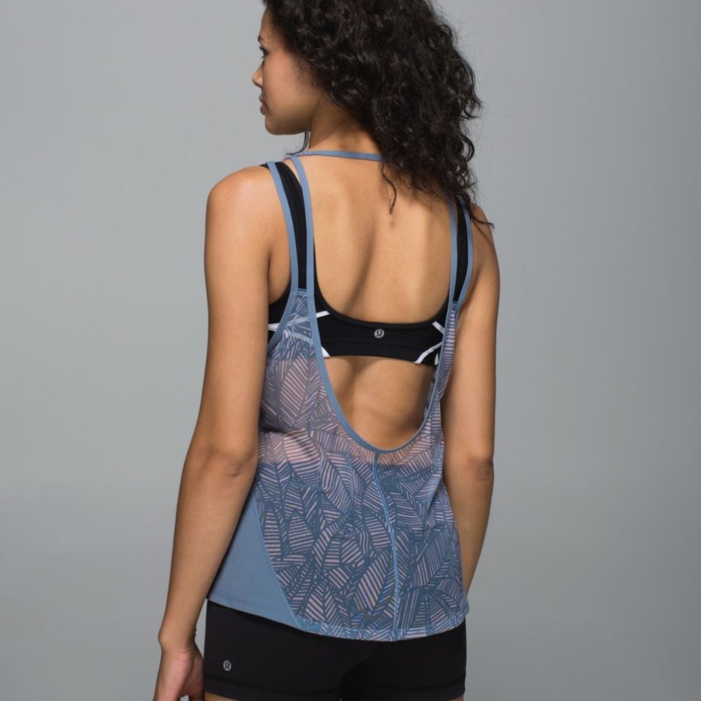 Lululemon blue gray Cool to Street Tank